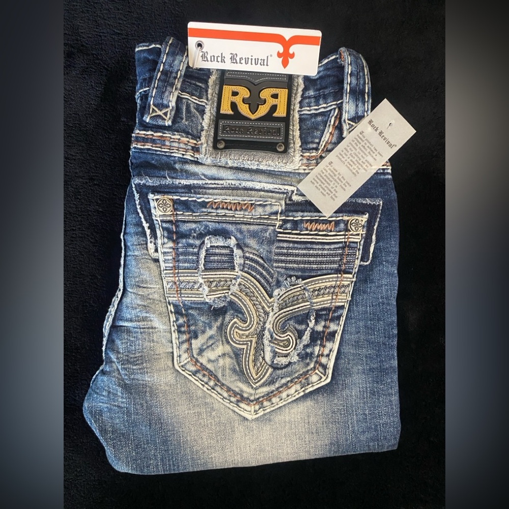 Rock Revival Men Jeans Alt Straight Duke (31/32)